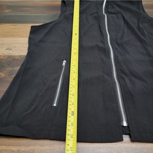 Zip Up Vest Casual Utility Outdoor Sleeveless Jacket with Pockets Black Size 2X - Picture 9 of 11